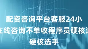 配资咨询平台客服24小时在线咨询不单收程序员硬核选手
